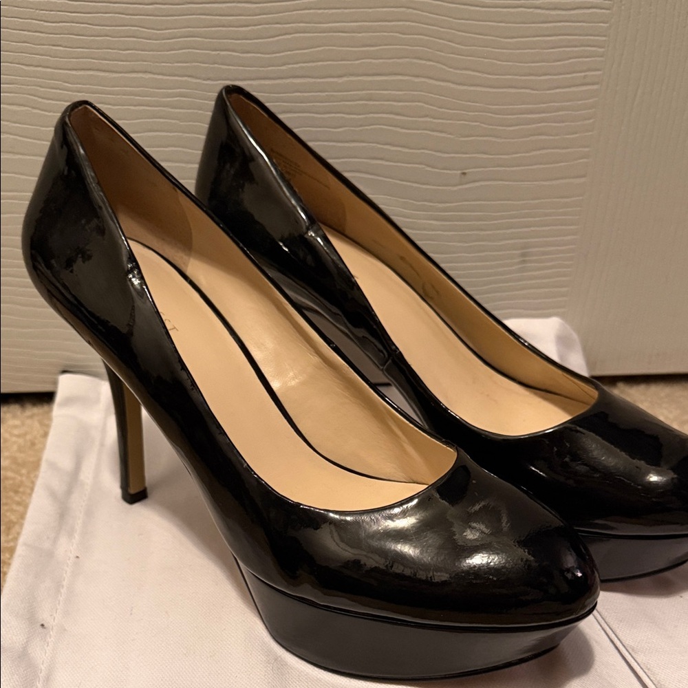Nine West Black Patent Leather Heels